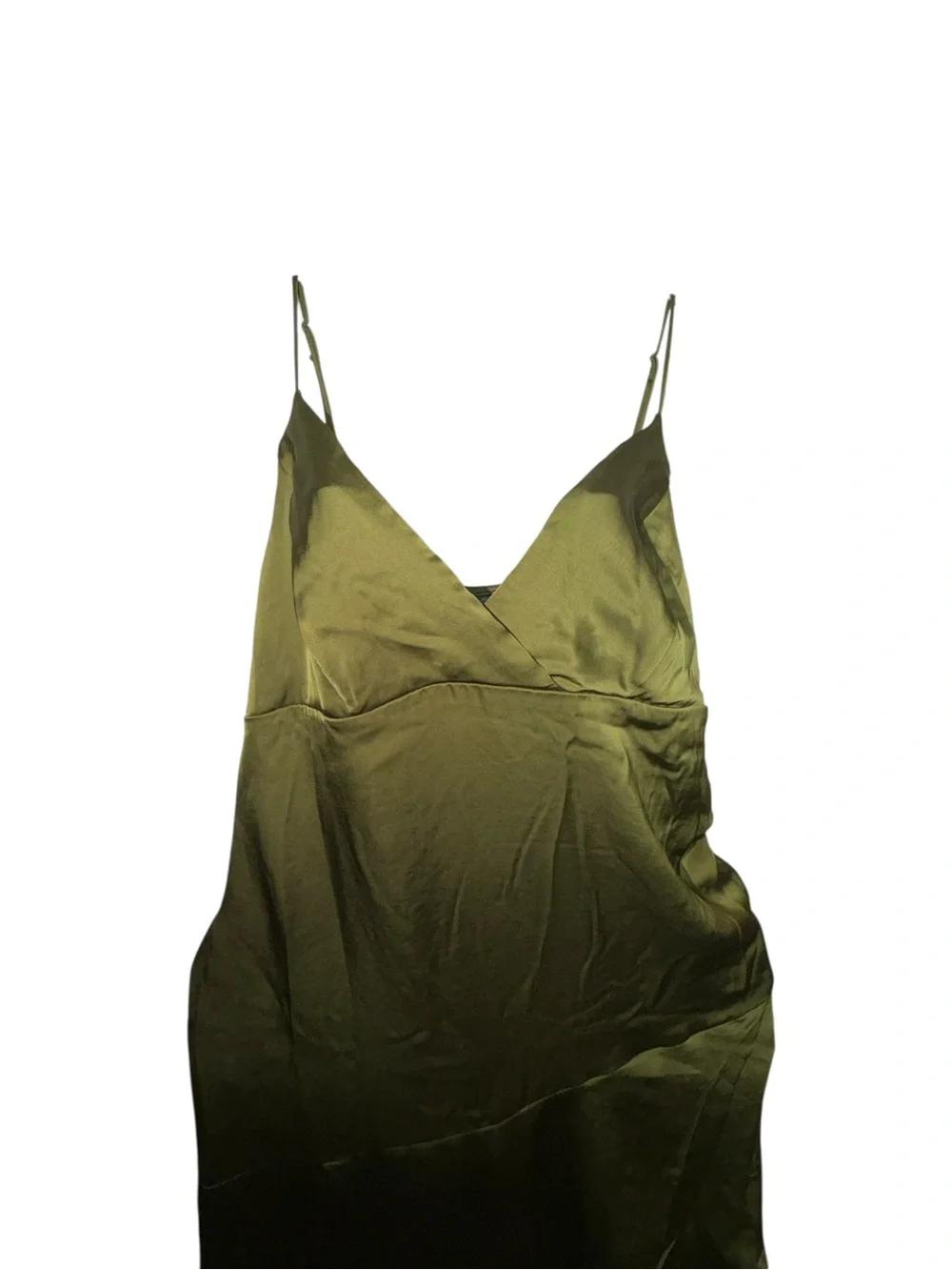wild fable Olive Green Asymmetrical Slip Dress